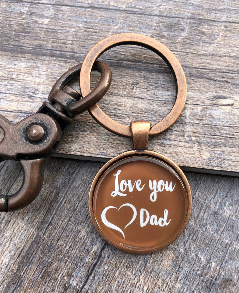 Love you Dad Key Chain, Gift for Dad, Keychain for Dad, Keychain for Man, Dad gift birthday, Dad gift Christmas, Gift idea Dad, Keychain Dad image 3