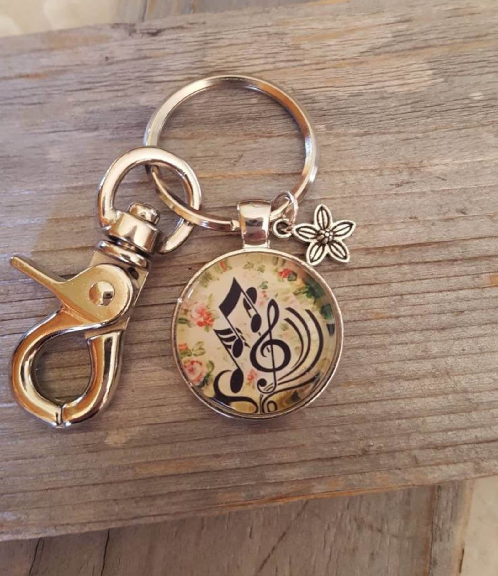 Musical Note Key Chain Music Lover Key Chain Music Key Etsy Nederland