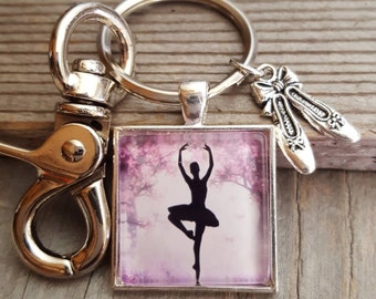 Dancer Key Chain, Ballerina Dancer, Key Chain for Dancer, Graceful Dancer, Dance Recital Gift, Dancer Pendant, Ballet Gift, Ballet Keychain