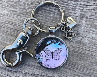 Purple Butterfly Pendant Key Chain, Butterfly Gift, Purple Butterfly, Butterfly Lover, Butterfly Accessory, Women's Jewelry, Butterfly gift