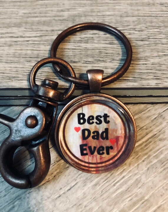 Best Dad Ever Keychain Gift for Dad Keychain for Dad Keychain