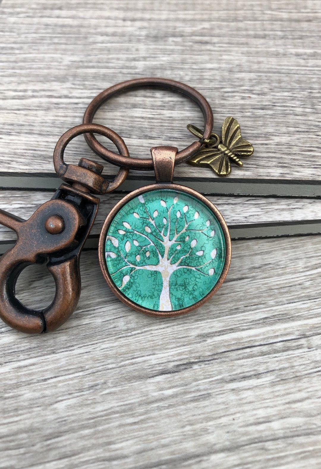 Vintage Look Tree of Life Key Chain, Tree of Life, Vintage Keychain