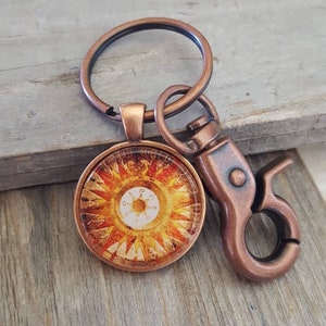 Vintage Look Compass Key Chain, Gift for Dad, Vintage Compass, Keychain Compass, Compass Keychain, Vintage Keychain, Gift Man