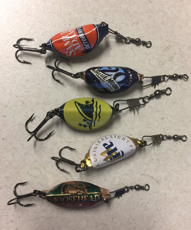 Bottle Cap Fishing Lures Etsy