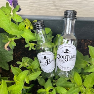 1.7oz shot bottles, empty alcohol bottles, Don Julio party favors, tequila party favors, tequila shot bottles, personalized shot bottles