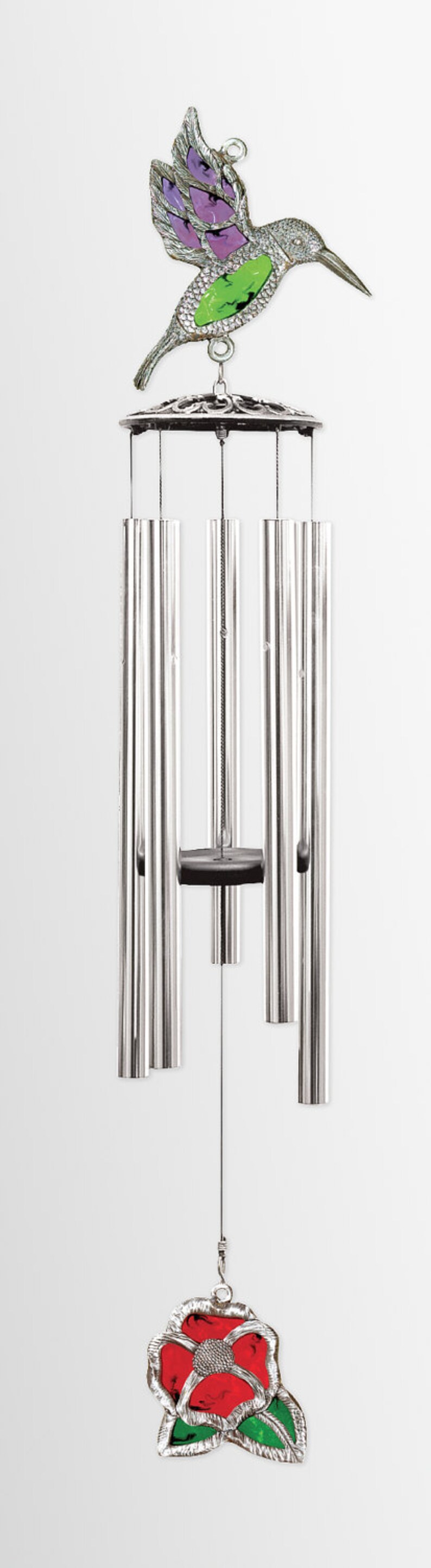 Kara's 36 Hummingbird Stained Glass Wind Chime Etsy