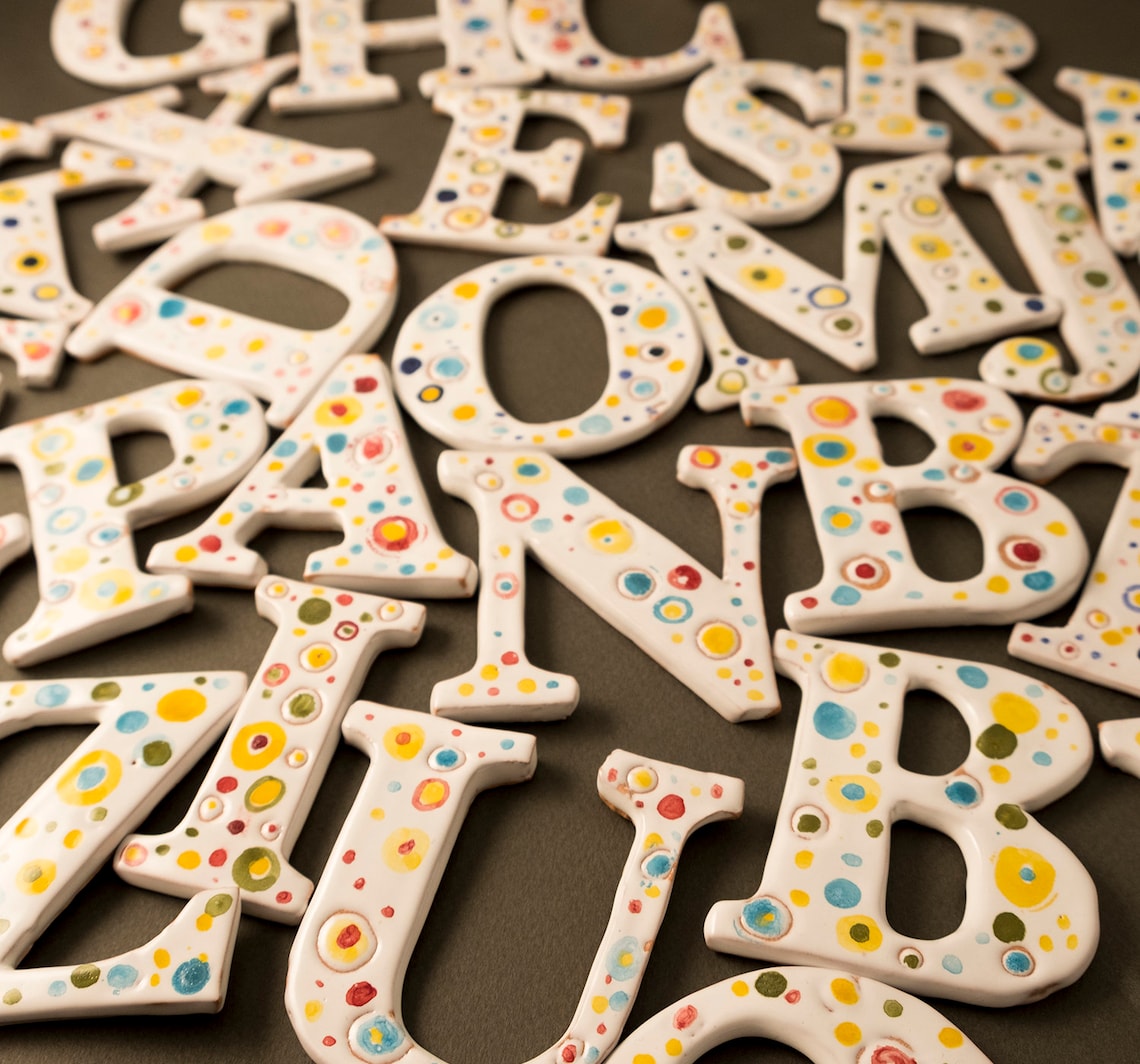 Ceramic Letters Custom Mosaic Tiles Shapes Mosaic Tiles Ceramic Craft