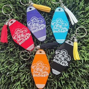 Golden Girls Motel Keychain: Engraved Acrylic Accessory