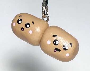Schizosaccharomyces pombe, fission yeast microbe charm, ornament, microbiologist / mycologist / scientist / geneticist gift
