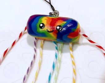 Tie-dye E. coli microbe charm: microbiologist / pathologist / scientist / medical student / medical technologist gift