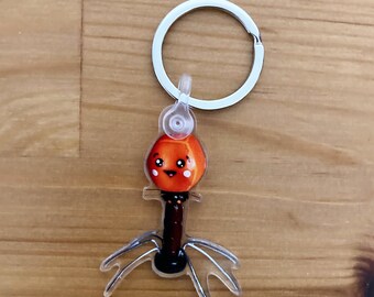 Bacteriophage acrylic keychain