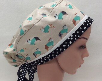 Surgical Scrub Cap, Chemo Cap, Nurse Hat, Scrub Hat, Traditional Tie Style