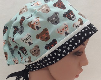 Surgical Scrub Cap, Chemo Cap, Nurse Hat, Scrub Hat, Traditional Tie Style