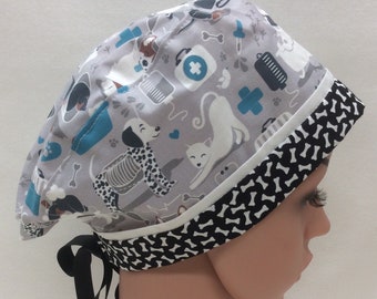 Surgical Scrub Cap, Chemo Cap, Nurse Hat, Scrub Hat, Traditional Tie Style
