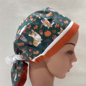 Ponytail Style Surgical Scrub Cap, Chemo Cap, Nurse Hat, Scrub Hat