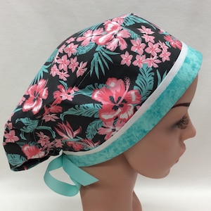 Traditional tie style Surgical Scrub Cap, Chemo Cap, Nurse Hat, Scrub Hat