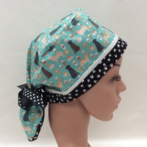 Ponytail Style Surgical Scrub Cap, Chemo Cap, Nurse Hat, Scrub Hat