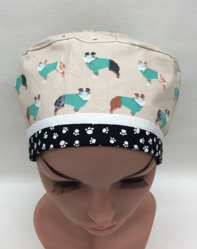 Surgical Scrub Cap, Chemo Cap, Nurse Hat, Scrub Hat, Traditional Tie Style image 5