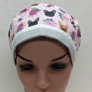 Surgical Scrub Cap, Chemo Cap, Nurse Hat, Scrub Hat, Traditional Tie Style image 2