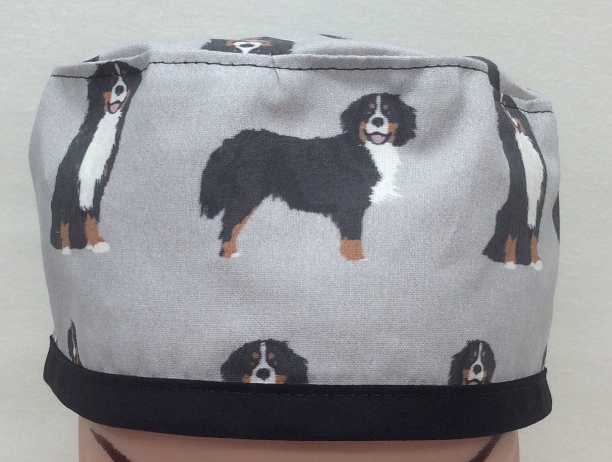 Bernese Mountain Dog Print Scrub Cap -  Portugal