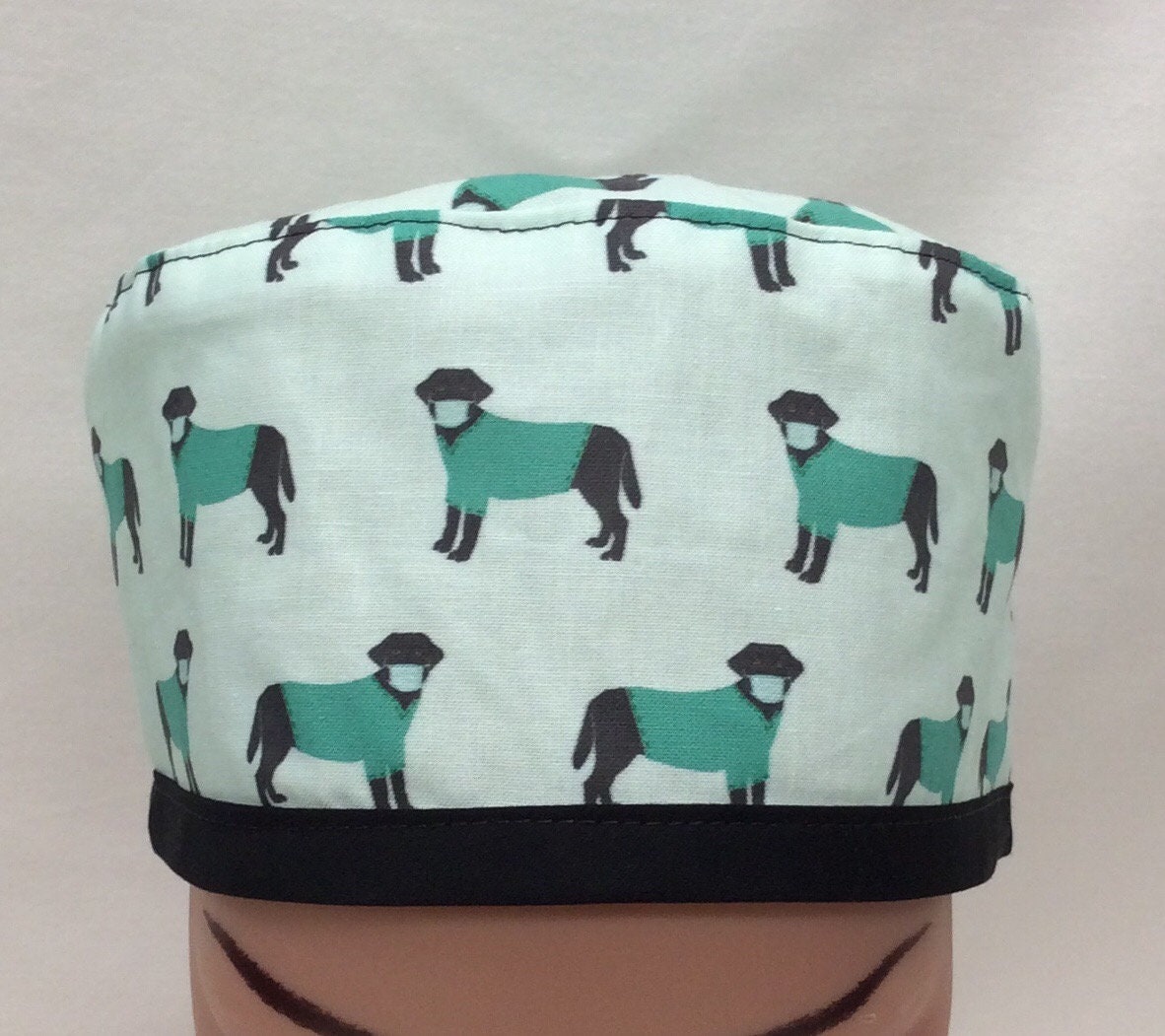 MEN'S Surgical Scrub Cap, Chemo Cap, Nurse Hat, Scrub Hat, Traditional Tie Style. Sm/Med/Lg avail.