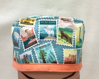Gorro quirúrgico para hombre, gorro de quimioterapia, gorro de enfermera, gorro de uniforme, estilo tradicional con lazo. Tallas disponibles: pequeña, mediana y grande.