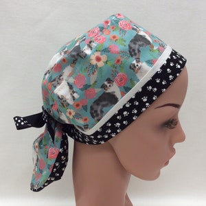 Ponytail Style Surgical Scrub Cap, Chemo Cap, Nurse Hat, Scrub Hat