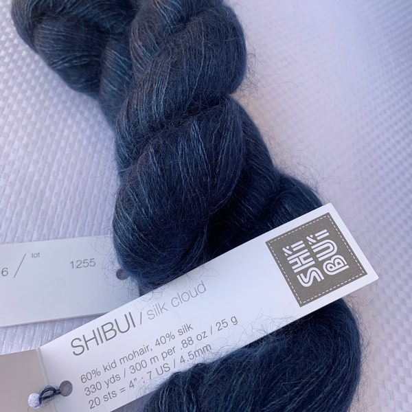 Shibui Knits Silk Cloud Yarn,"Suit", Lot of Two Skeins, Wispy Ethereal Yarn, Soft and Delicate Lace Weight Yarn