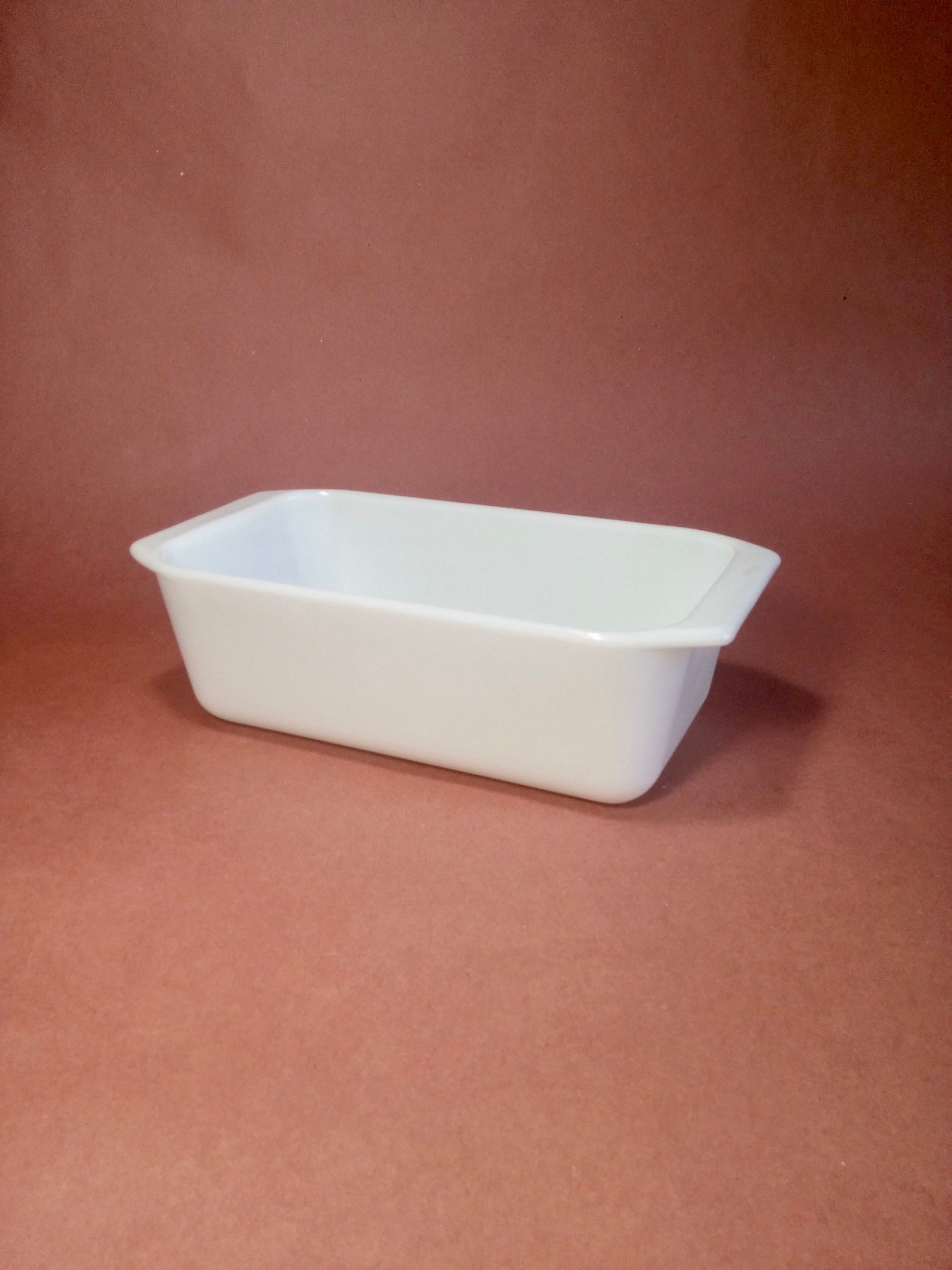 Pyrex White Glass Loaf Pan 215B, 9X5X3, Vintage Pyrex, Opal White