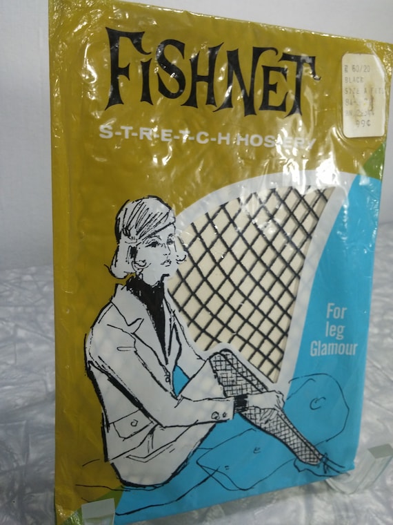 Vintage Fishnet Hose, NOS, 1960’s, Never Worn, Fo… - image 1