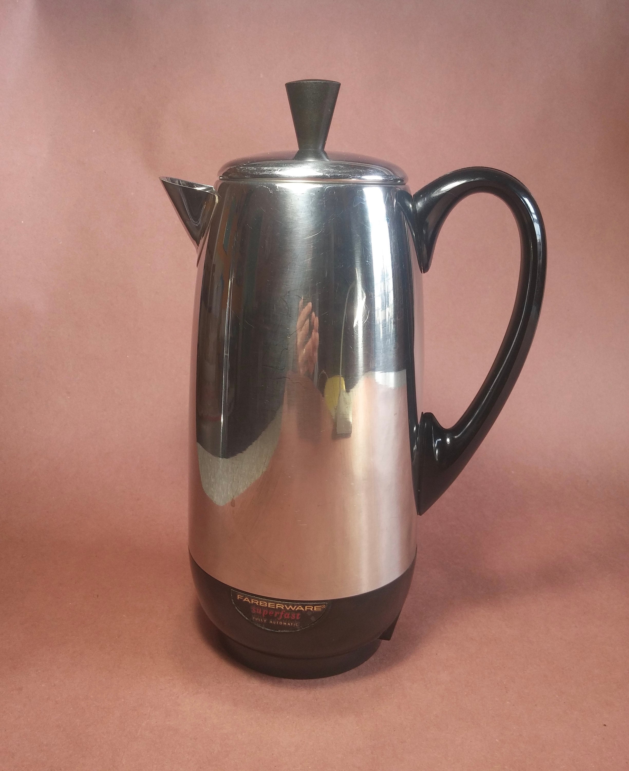 Vintage Farberware Superfast 4 Cup Electric Percolator Coffee Pot 