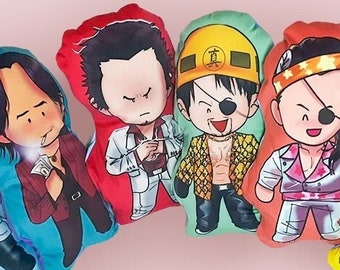 Gangster Inspired Goro Kiryu Kazuma Majima Daigo Nishikiyama Akiyama Double Sided Stuffed Pillows