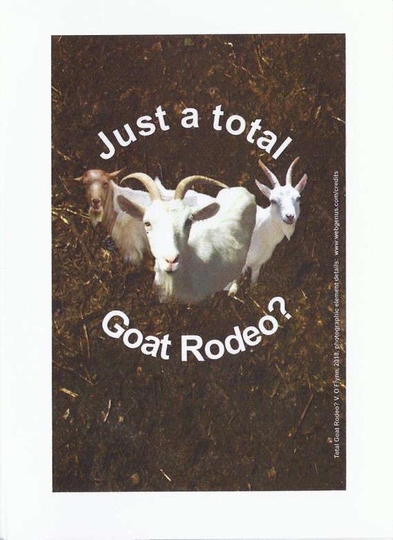 Total Goat Rodeo 5 Card Set Etsy