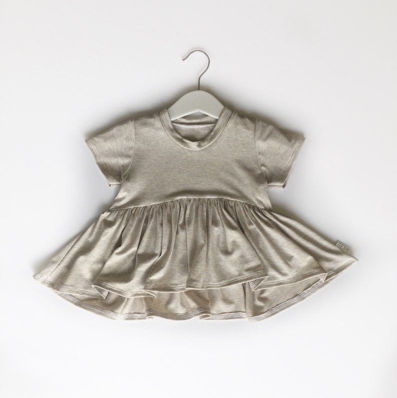 Ruffle peplum top winter oatmeal cream ivory girls sleeveless Christmas