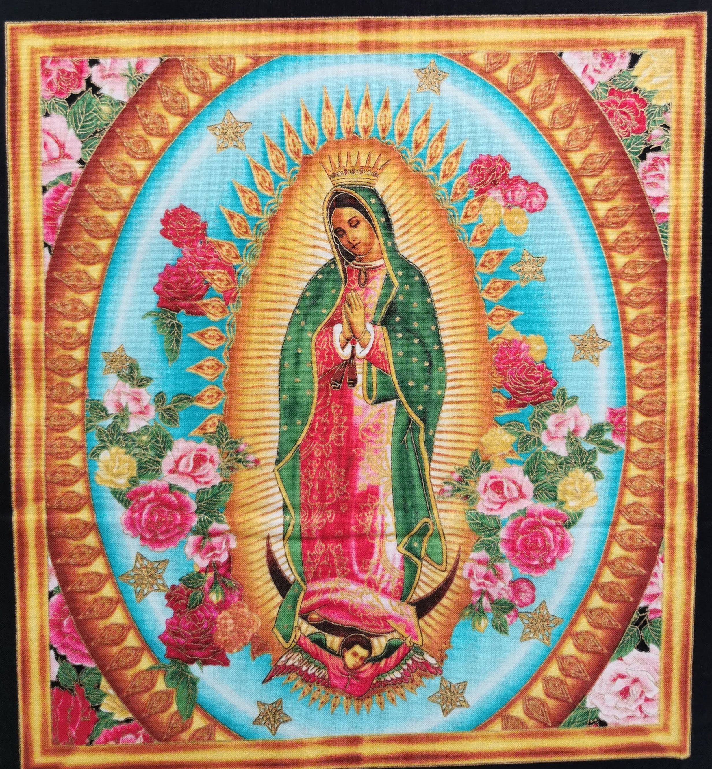 Virgin of Guadalupe panel Mexican canvas of 8 images of Etsy