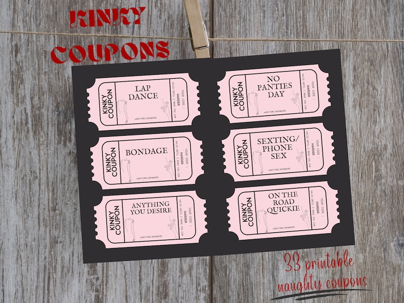 33 Kinky and Naughty Printable Love Coupons - Etsy UK