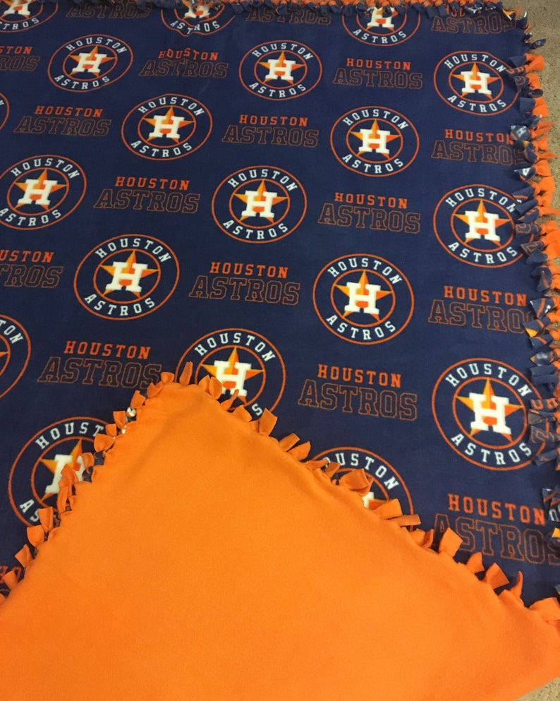 Houston Astros Fleece Tied Blanket Etsy