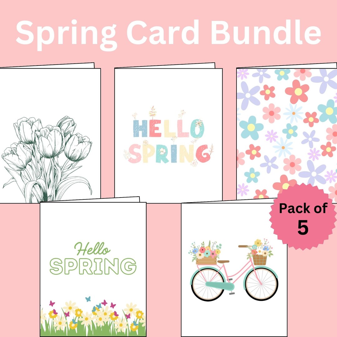 Printable Spring Cards Digital Cards Greeting Card 2024 Spring Time ...