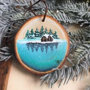 Wood Ornament | Wood Slice Ornament | Ornament | Christmas Ornament | Christmas Decor | Christmas Decoration| Rustic Ornament |Hand Painted