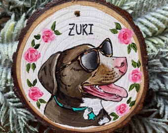 Custom Pet Ornament | Hand Painted Pet Portrait | Dog Ornament | Cat Ornament | Custom Ornament | Pet Portrait | Personalized Pet Ornament