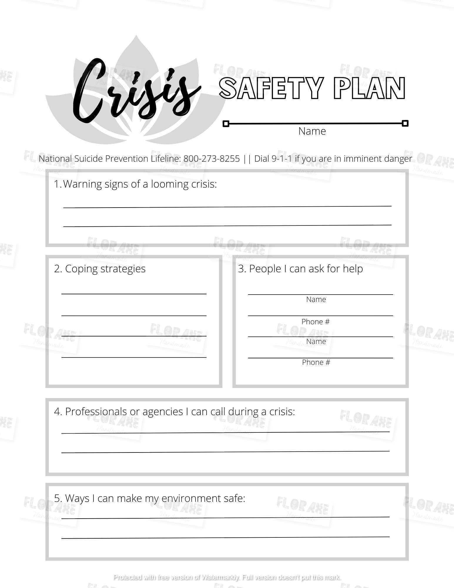 Safety Plan Worksheet Ubicaciondepersonas cdmx gob mx