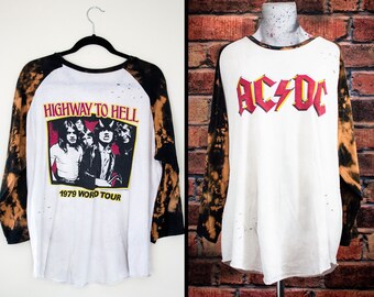 Acdc Baseball Tee Etsy