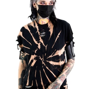 Custom Shirts - Punk Tees - Bleached - Distressed Top - Post Apocalyptic Clothing - Dystopian Style Bild 18
