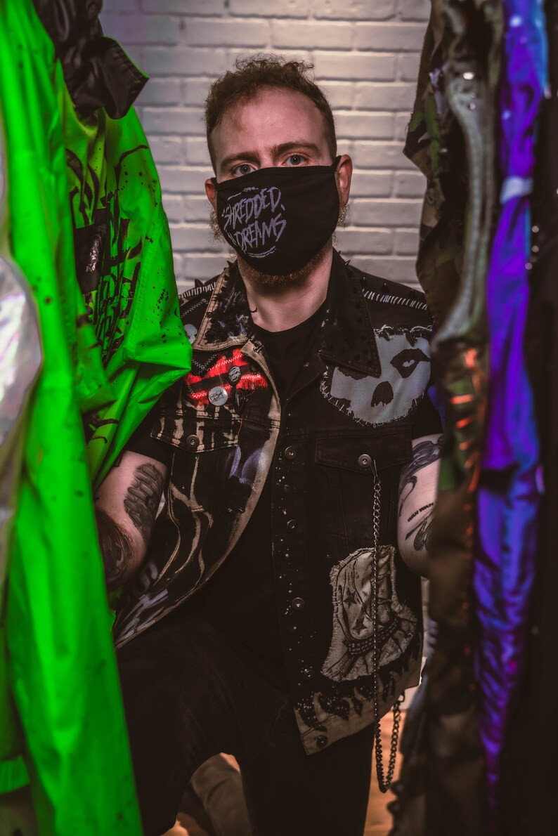 Horror Themed Vest Blackcraft Custom Punk Vest Punk Jacket Etsy