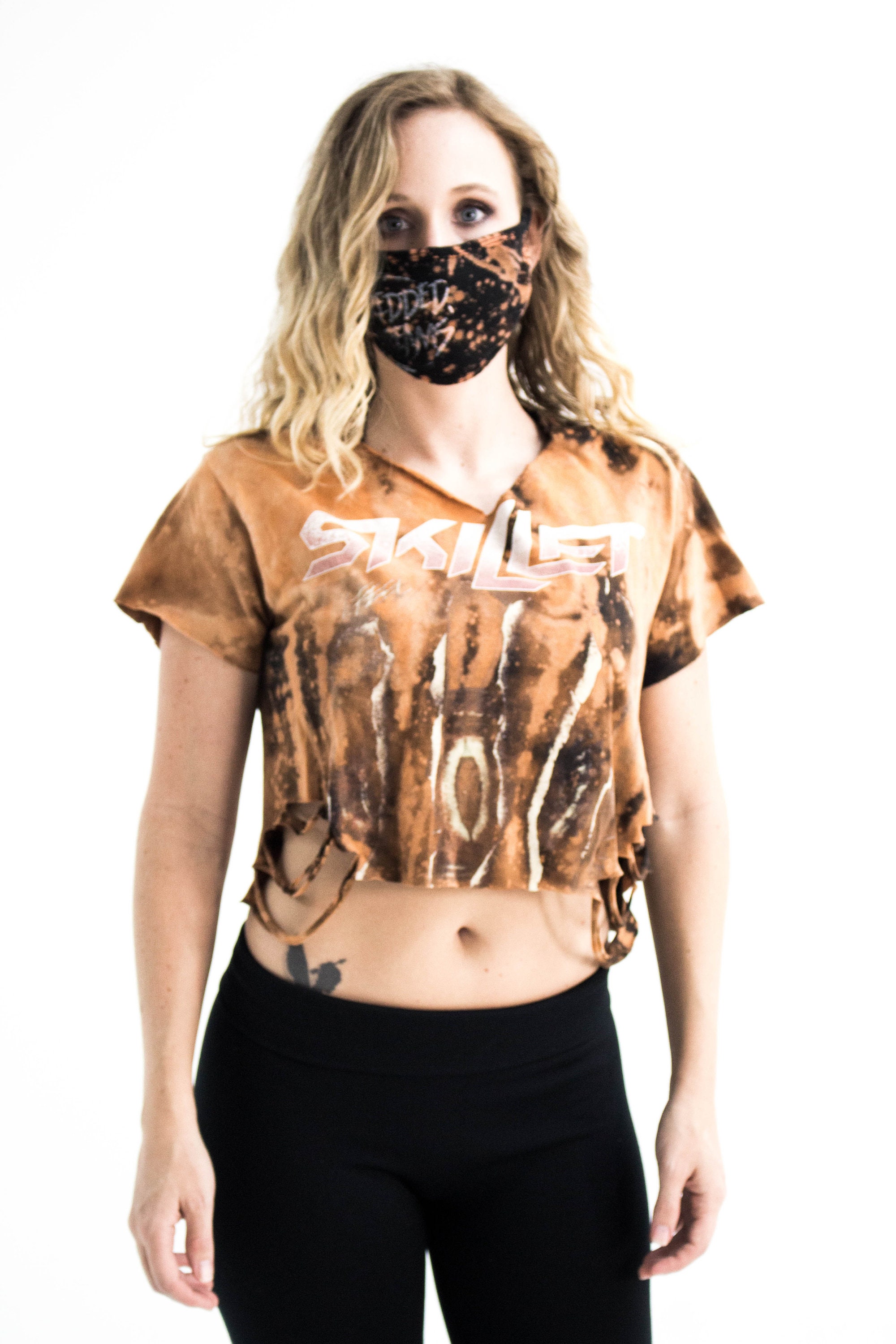 Cropped Punk Band Shirt Crop Top Metal Shirt Punk Clothing Etsy