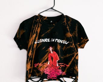 Custom Bleached Band Tee – Distressed Emo Metal Concert Shirt - Shredded Dreams