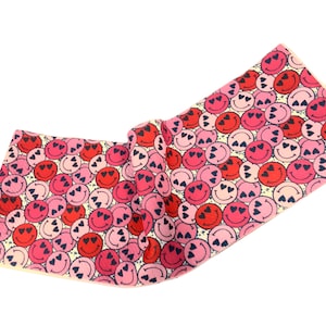 Smiling Face Valentines, Red Heart, Valentine Pink Hearts, Red Plaids Fabric, Red Checkers, 5&quot; x 58&quot; Bullet Strip (PD-VL15)