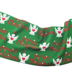 Precut Bullet Strips, 5&quot; x 58&quot; for Headband, Headwraps, Bows, My First Christmas (WNT161)