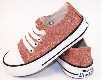 glitter converse rose gold