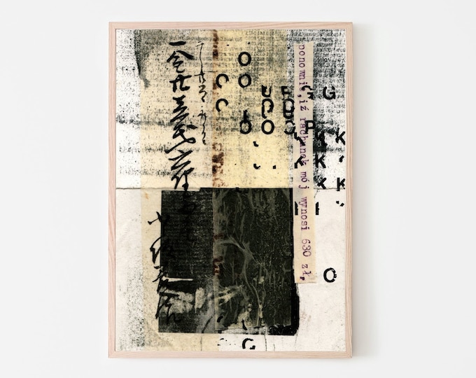 Paper ephemera ideas - Etsy - Abstract Art With Paper Ephemera